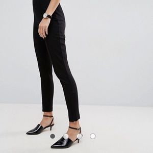 ASOS high waisted trousers with ankle zips